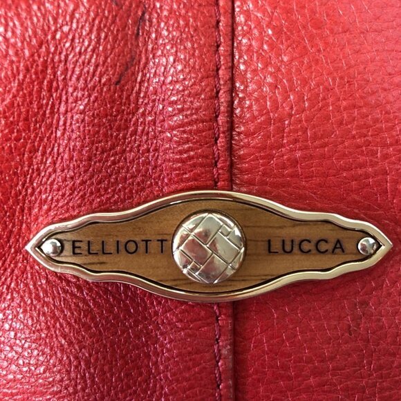 ELLIOTT Lucca Red Leather Shoulder Bag - Picture 3 of 12